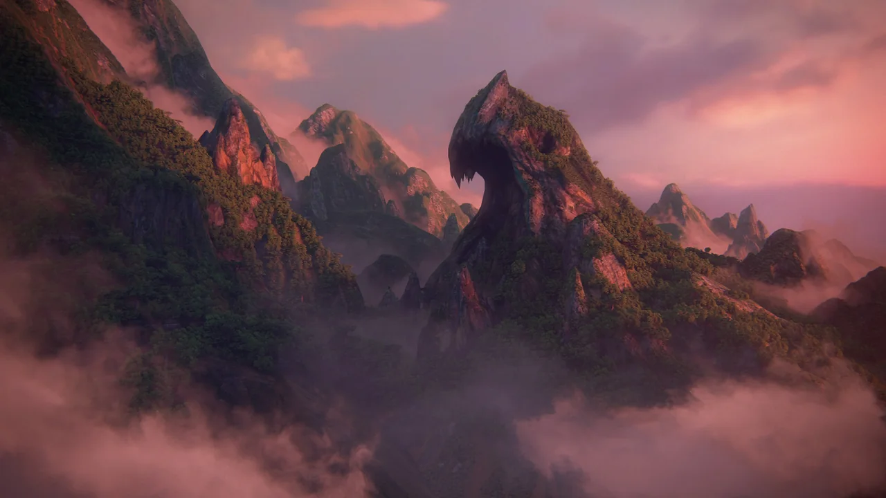 Uncharted Legacy of Thieves: Pink mountain mist